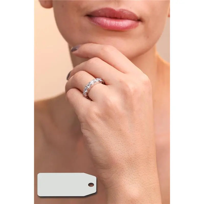 FULL ALLIANCE WITH LIGHT POINTS 4 MM RHODIUM/PARAÍBA/SMOOTH