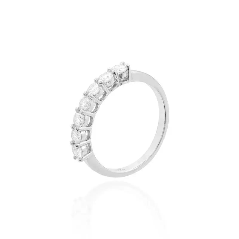 HALF SETTING RING 3 MM RHODIUM/WITHOUT STONE/MOISSANITE