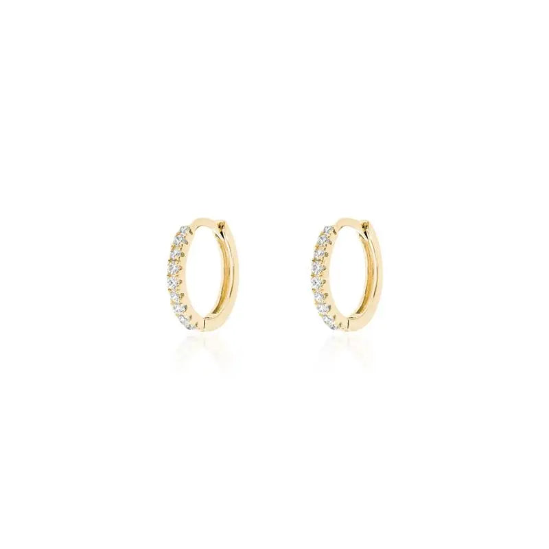 12 MM HALF RING, GOLD SETTING/WITHOUT STONE/WHITE ZIRCONIA