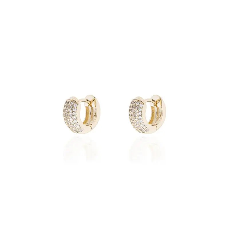 12 MM HALF RING SETTING FIVE ROWS GOLD/WITHOUT STONE/WHITE ZIRCONIA