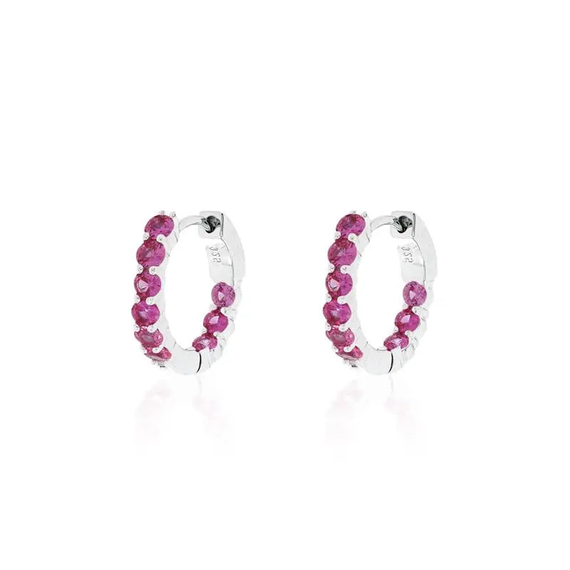 17 MM RING 2 MM POINTS INSIDE AND OUTSIDE RHODIUM/WITHOUT STONE/PINK