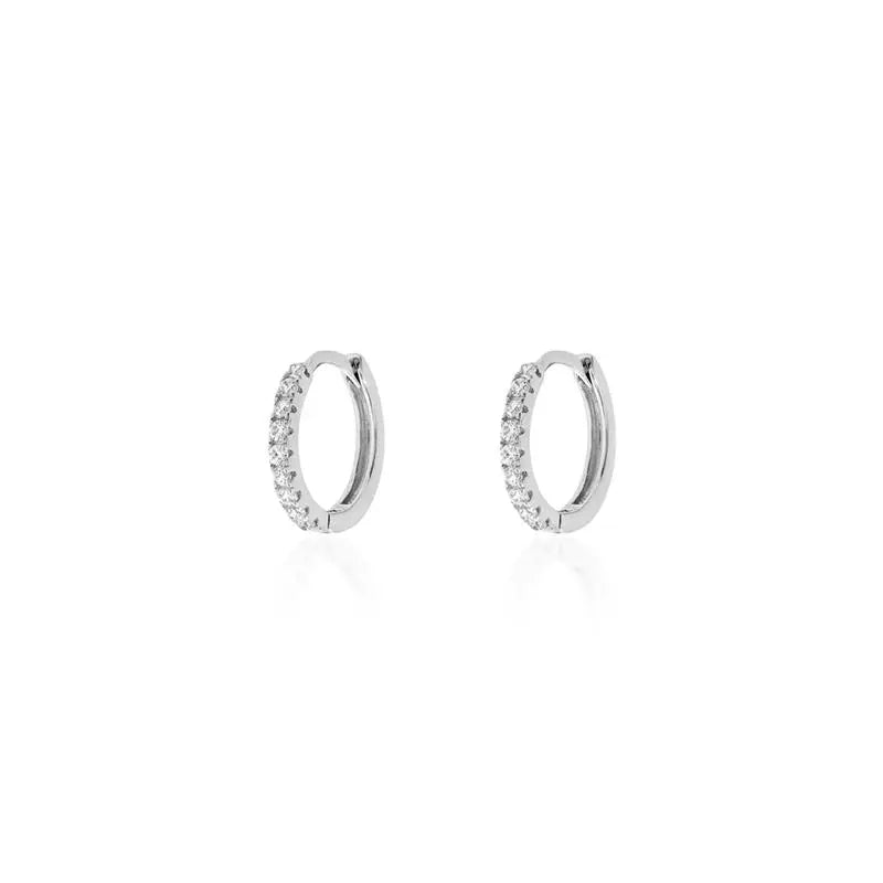 12 MM HALF RING, RHODIUM SETTING/WITHOUT STONE/WHITE ZIRCONIA