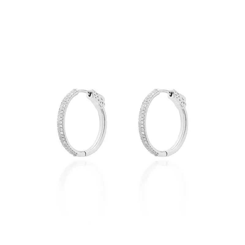 25 MM HALF RING SETTING TWO ROWS RHODIUM/WITHOUT STONE/WHITE ZIRCONIA