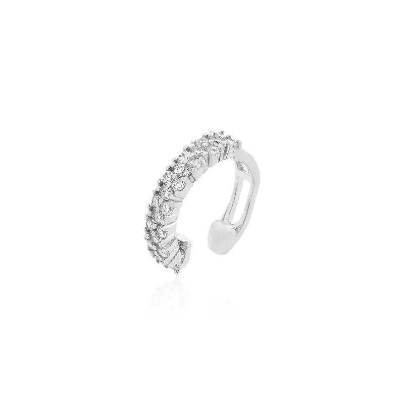 RHODIUM STUDDED PIERCING/NO STONE/WHITE ZIRCONIA