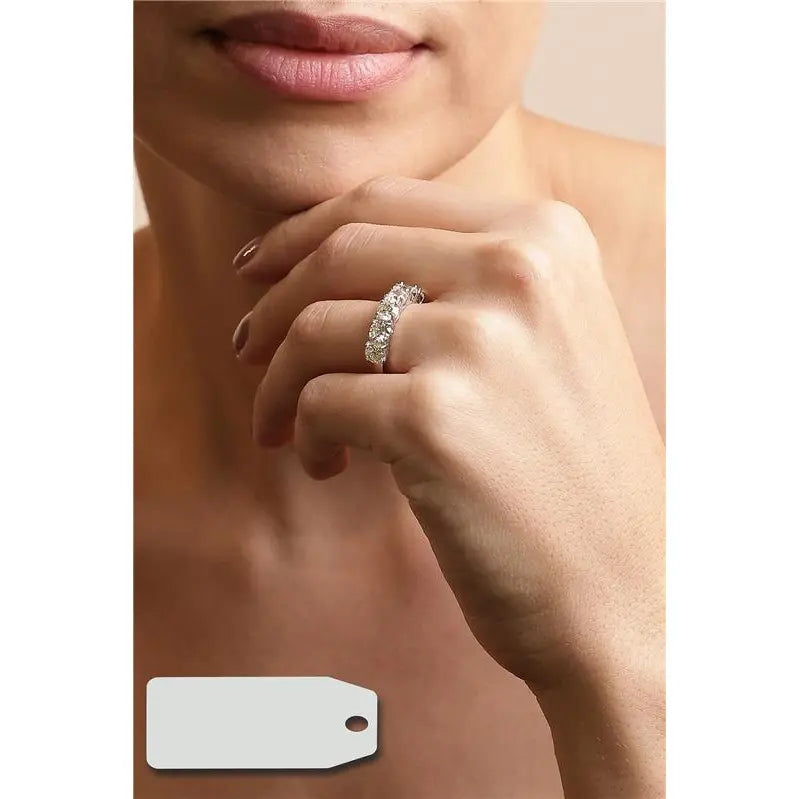 TRIO OF PLAIN RINGS - TWO WITH DOTS AND ONE WHOLE PLAIN RHODIUM/WITHOUT STONE/PLAIN