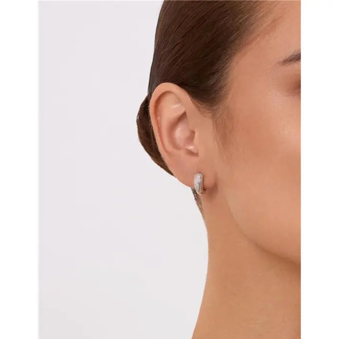 12 MM HALF RING SETTING FIVE ROWS RHODIUM/WITHOUT STONE/WHITE ZIRCONIA