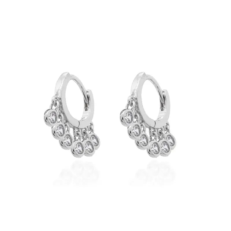 10 MM RING SIX POINTS OF LIGHT ENGLISH SETTING HANGING RHODIUM/WITHOUT STONE/WHITE ZIRCONIA