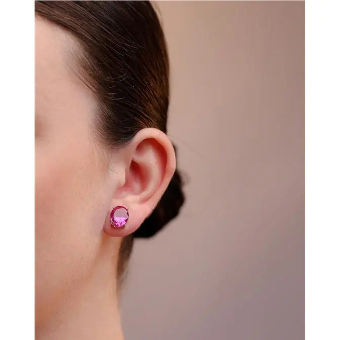 OVAL FUSION RHODIUM/SAPPHIRE PINK/SMOOTH