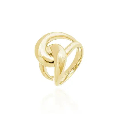 Anello Estilizzato Liscio in Oro - Design Minimalista