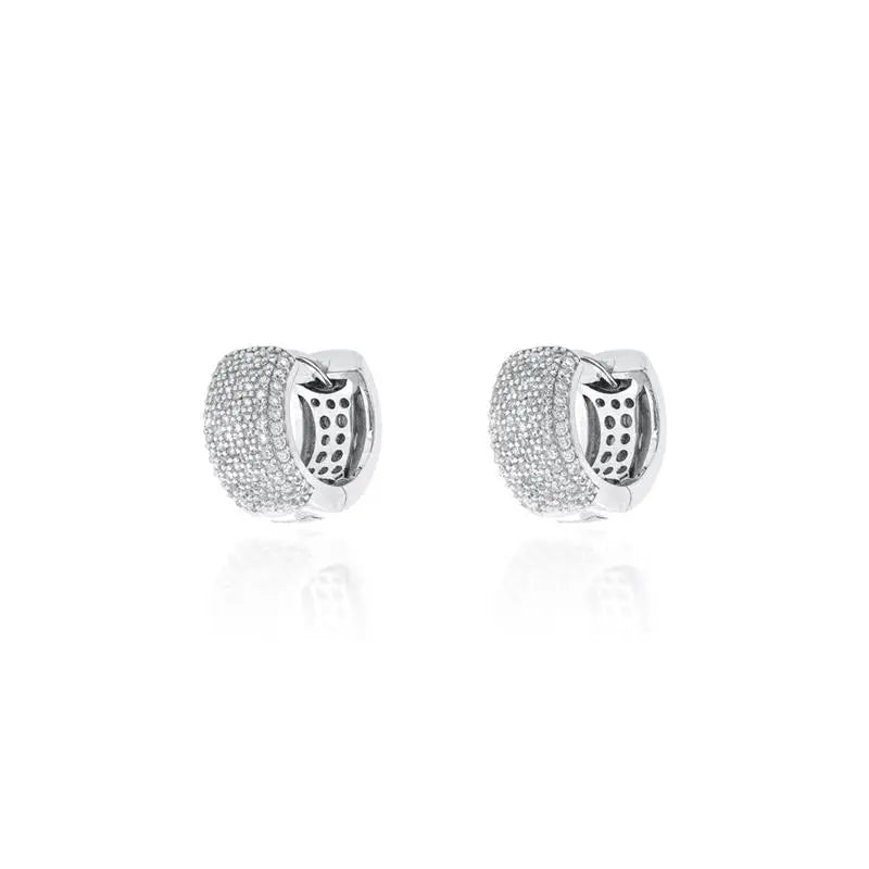 16 MM RING WITH HALF WIDE SETTING, RHODIUM/WITHOUT STONE/WHITE ZIRCONIA