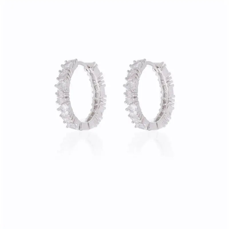 RING INTERCALATING BAGUETTE AND HEART-SHAPED STONE RHODIUM/WITHOUT STONE/WHITE ZIRCONIA
