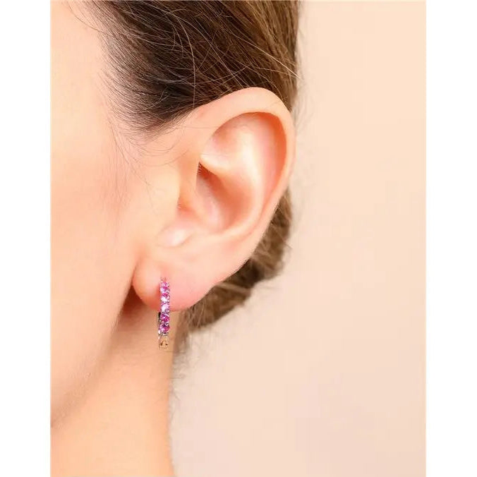 17 MM RING 2 MM POINTS INSIDE AND OUTSIDE RHODIUM/WITHOUT STONE/PINK