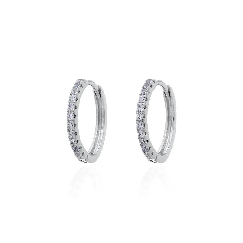 14 MM RING, HALF THIN SETTING, RHODIUM/WITHOUT STONE/WHITE ZIRCONIA