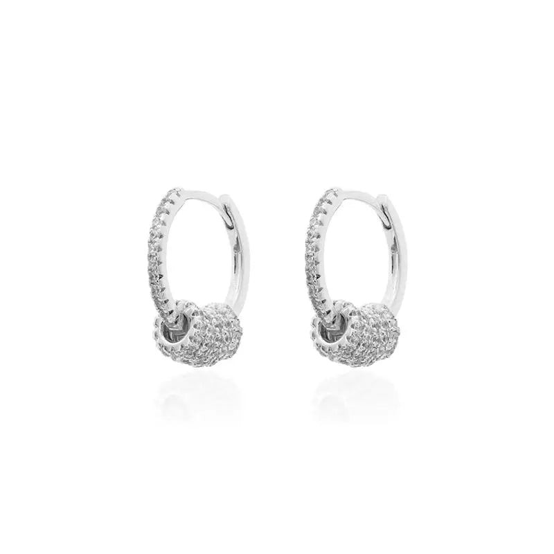 15 MM HALF RING SETTING FIVE ROUND RINGS SET IN RHODIUM/WITHOUT STONE/WHITE ZIRCONIA