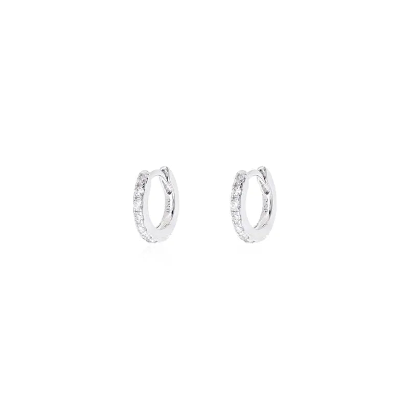 11 MM HALF RING, RHODIUM SETTING/WITHOUT STONE/WHITE ZIRCONIA