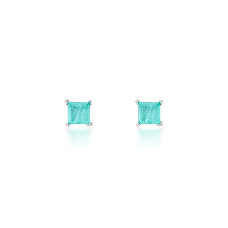 SECOND SQUARE HOLE 5MM RHODIUM/COLOMBIANA/SMOOTH