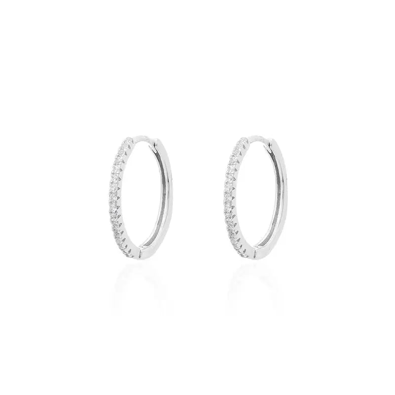 17 MM RING, HALF THIN SETTING, RHODIUM/WITHOUT STONE/WHITE ZIRCONIA
