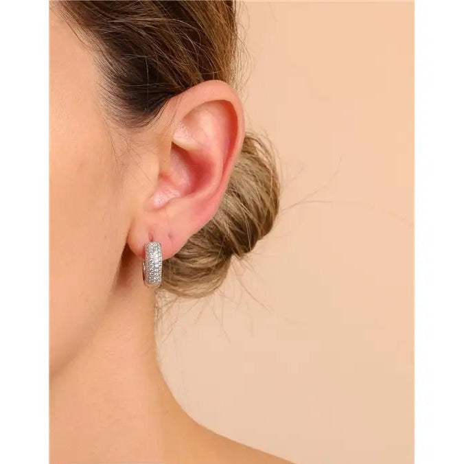 16 MM HALF RING SETTING FOUR ROWS RHODIUM/WITHOUT STONE/WHITE ZIRCONIA