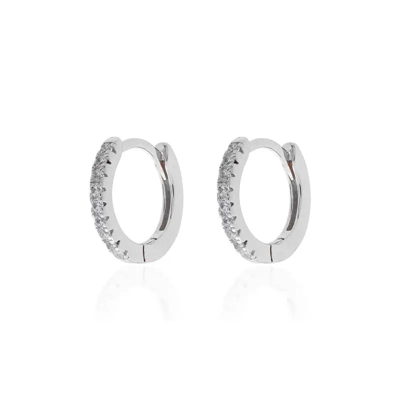 12 MM HALF RING, RHODIUM SETTING/WITHOUT STONE/WHITE ZIRCONIA
