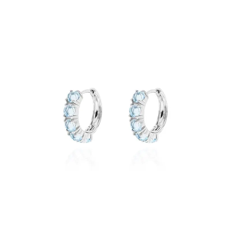 17 MM HALF RING SETTING FIVE POINTS OF LIGHT 4 MM RHODIUM/WITHOUT STONE/AQUAMARINE
