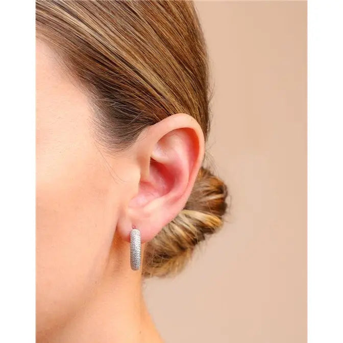NOW RHODIUM STUDDED/STONELESS/WHITE ZIRCONIA