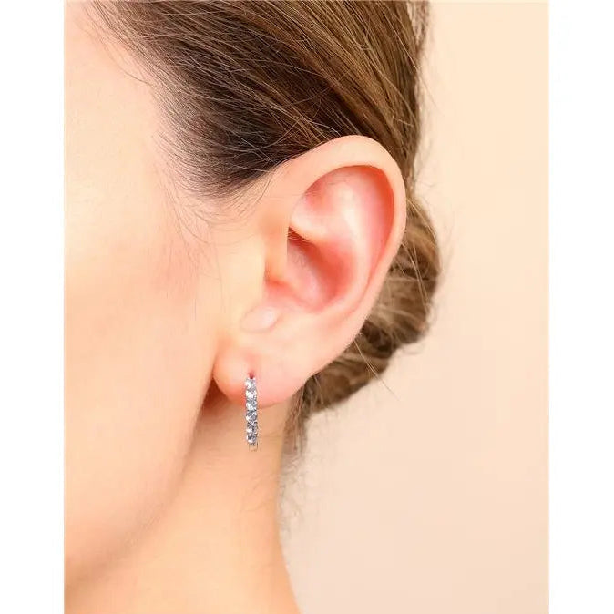 17 MM RING 2 MM POINTS INSIDE AND OUTSIDE RHODIUM/WITHOUT STONE/AQUAMARINE