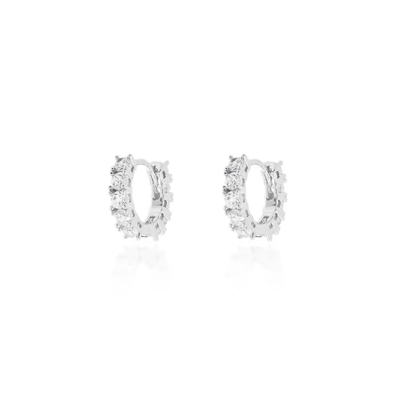 15 MM FULL RING WITH 2 MM LIGHT POINTS RHODIUM/WITHOUT STONE/WHITE ZIRCONIA