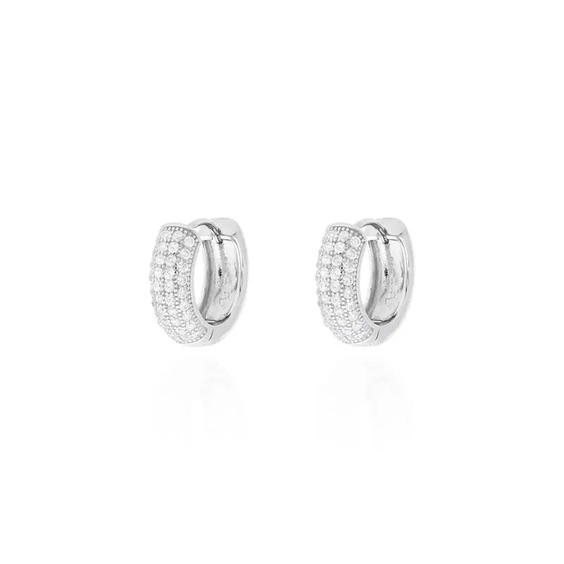16 MM HALF RING SETTING FOUR ROWS RHODIUM/WITHOUT STONE/WHITE ZIRCONIA