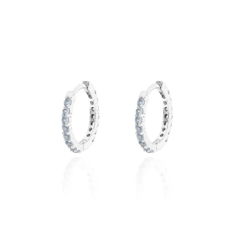 14 MM FULL RING SET WITH RHODIUM/WITHOUT STONE/AQUAMARINE