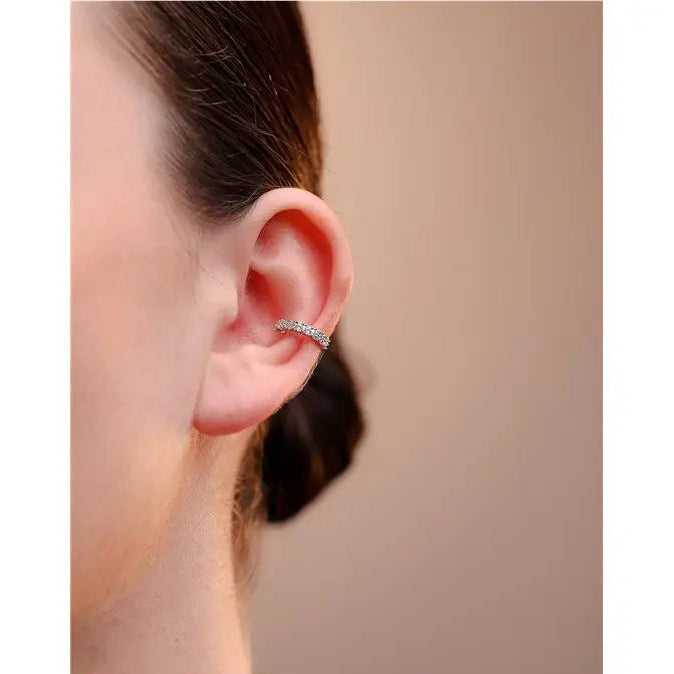 RHODIUM STUDDED PIERCING/NO STONE/WHITE ZIRCONIA