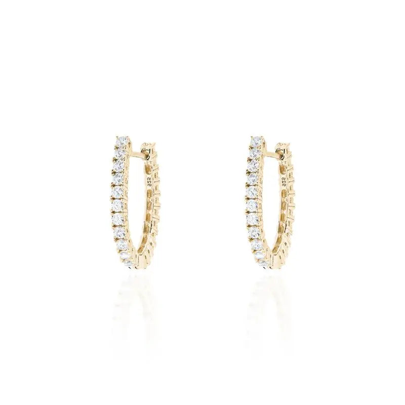 20 MM RING STUDDED ON BOTH SIDES GOLD/WITHOUT STONE/WHITE ZIRCONIA