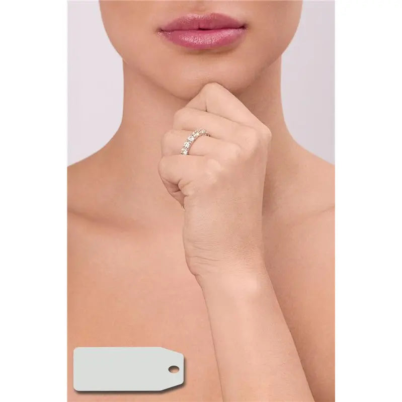 FULL WEDDING RING WITH LIGHT POINTS 4 MM FOUR CLAWS RHODIUM/YELLOW FANCY/SMOOTH