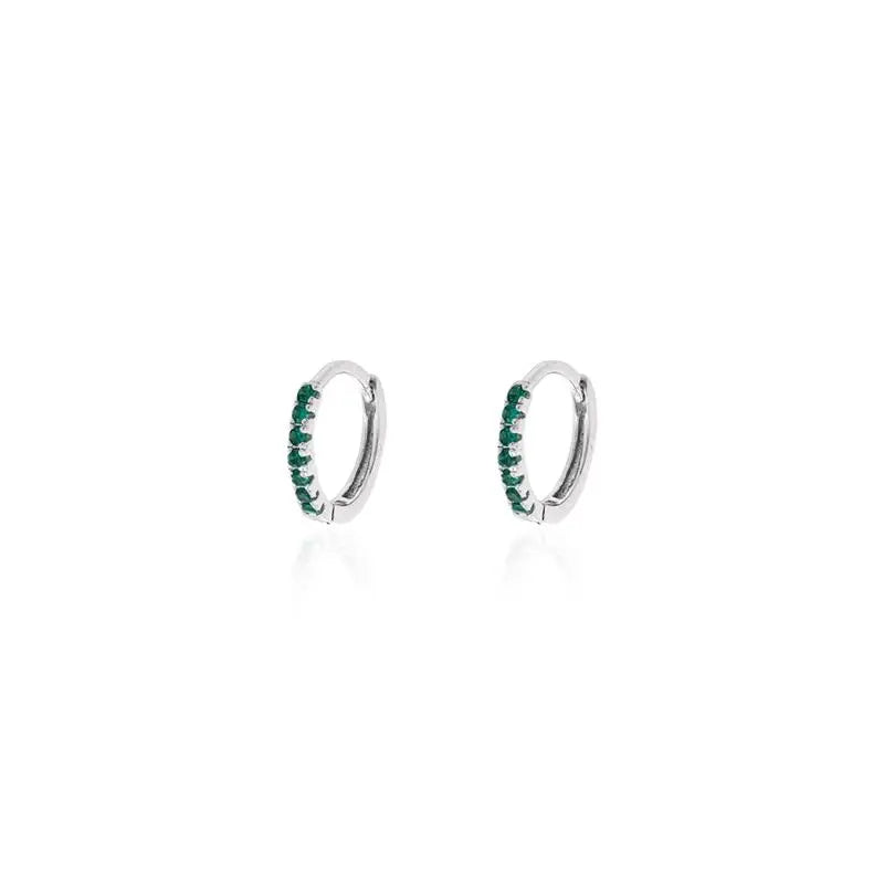 10 MM RING, HALF THIN SETTING, RHODIUM/WITHOUT STONE/EMERALD